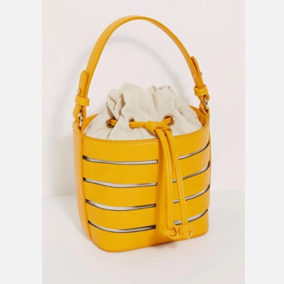 Free People Women's East Hampton Faux Leather Bucket Bag - OS - Picture 1 of 7